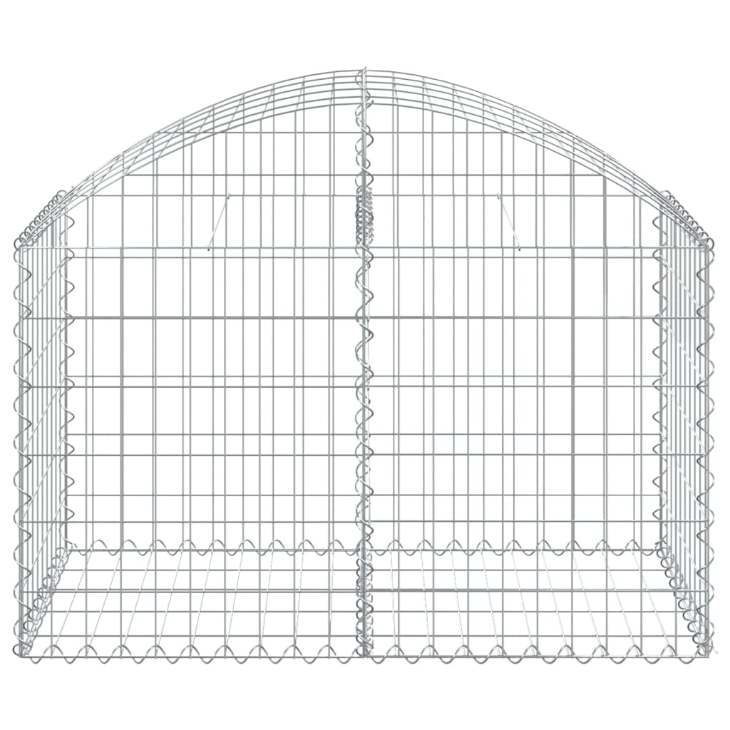 vidaXL Cesto gabião arqueado 100x50x60/80 cm ferro galvanizado