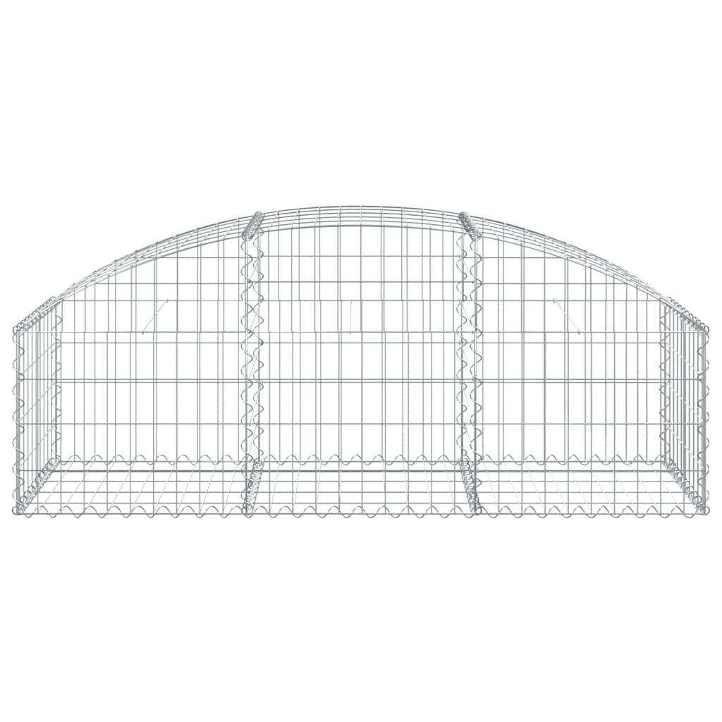 vidaXL Cesto gabião arqueado 150x50x40/60 cm ferro galvanizado