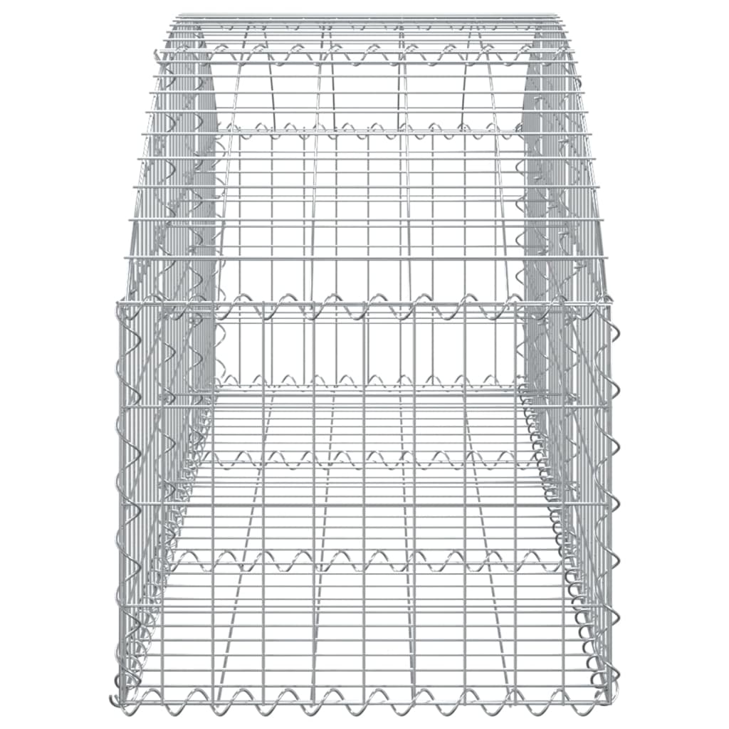 vidaXL Cesto gabião arqueado 150x50x40/60 cm ferro galvanizado