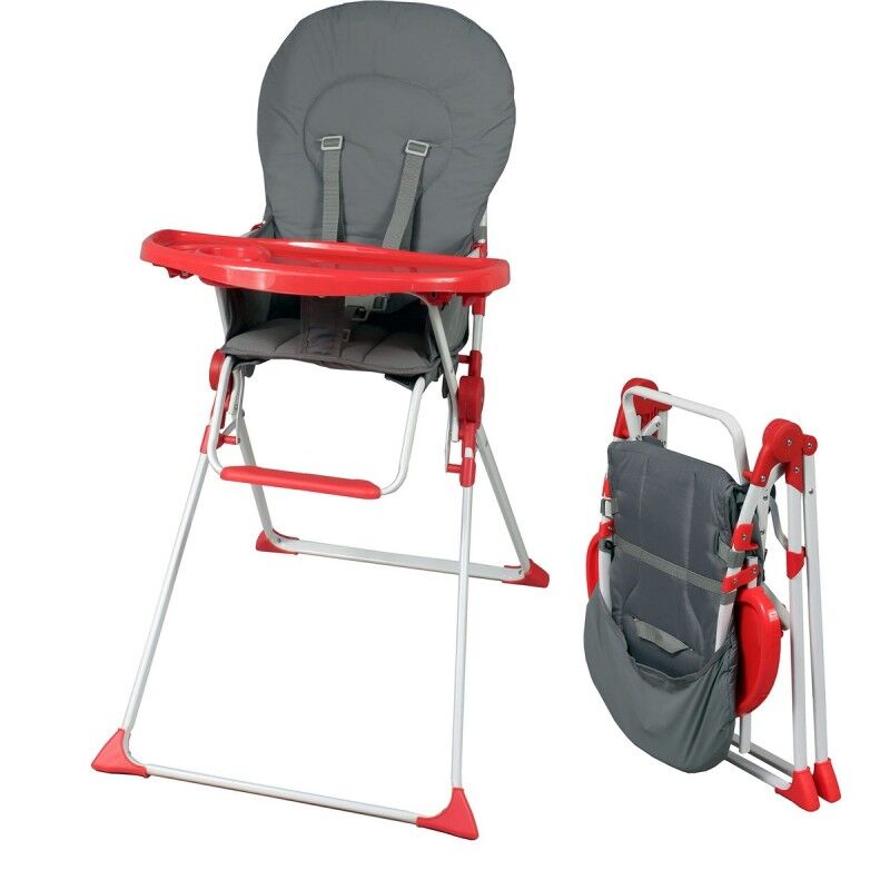 Bambisol|Cadeira Alta Bambisol Vermelho Cinzento PVC 6 - 36 Meses