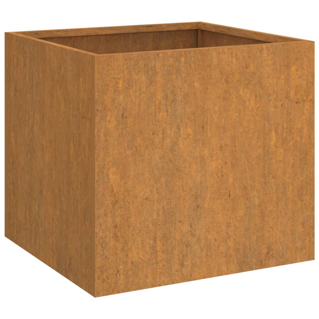 vidaXL Vasos/floreiras 2 pcs 49x47x46 cm aço corten