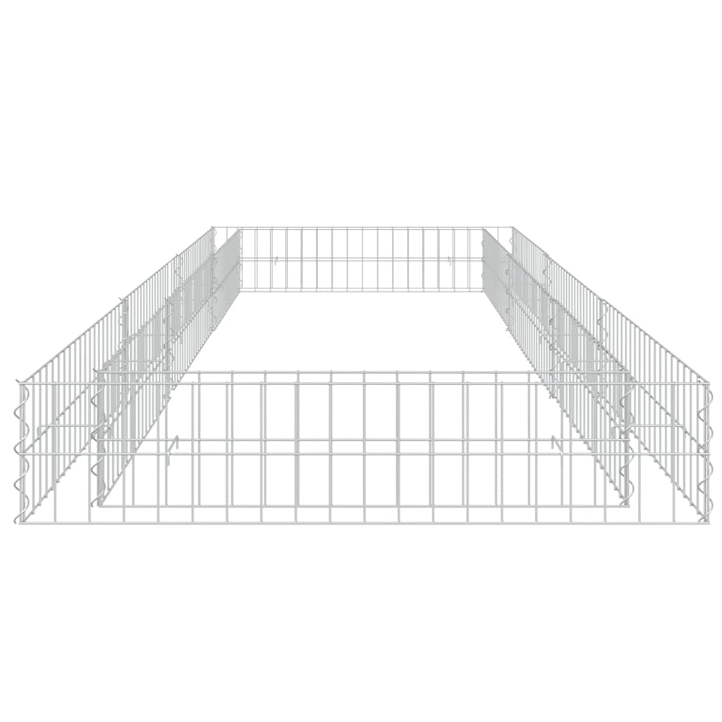 vidaXL Canteiro elevado/cesto gabião 300x100x20 cm aço galvanizado