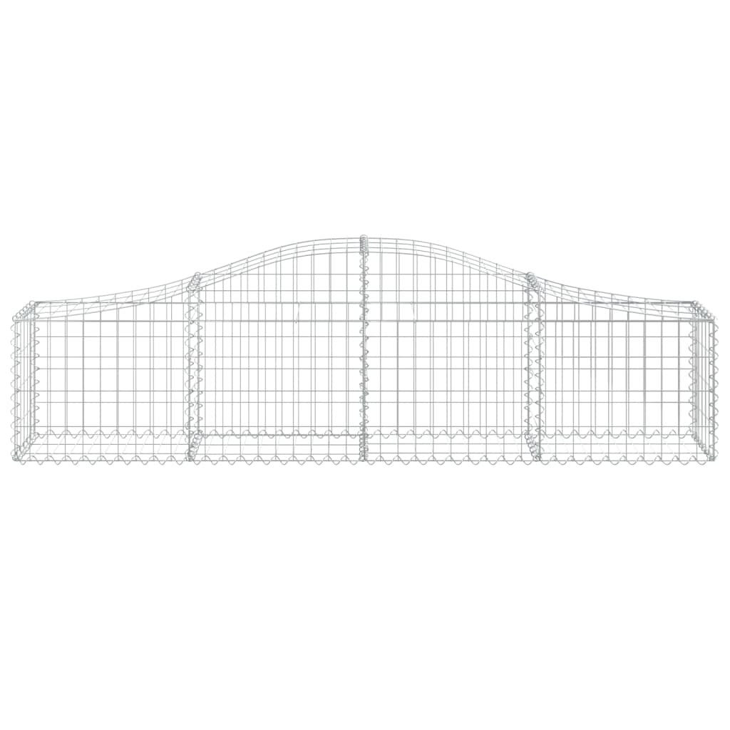 vidaXL Cestos gabião arqueados 4 pcs 200x30x40/60 cm ferro galvanizado