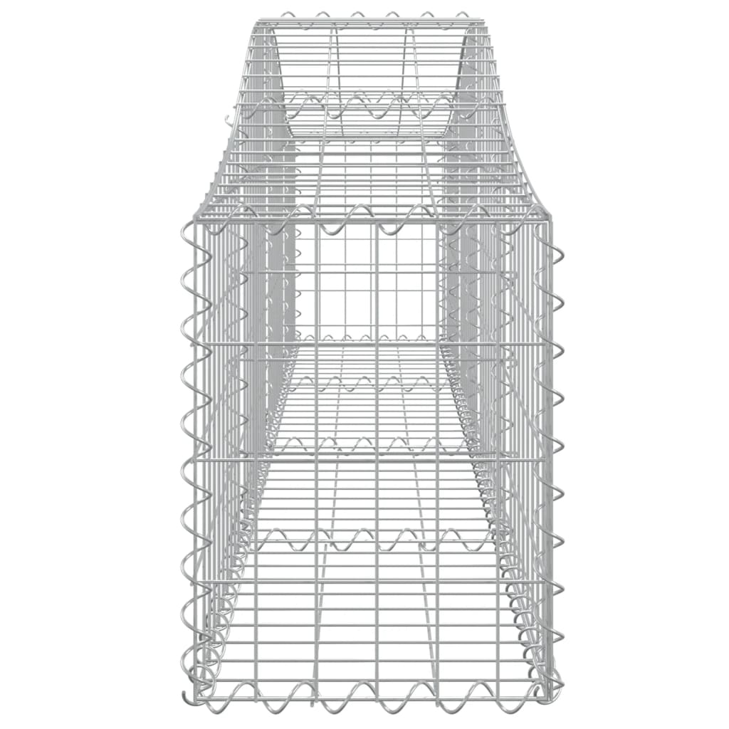 vidaXL Cestos gabião arqueados 18pcs 200x30x40/60 cm ferro galvanizado