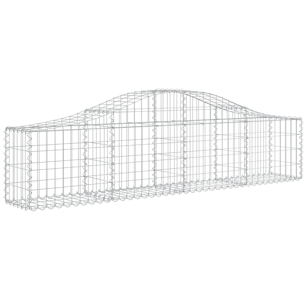 vidaXL Cestos gabião arqueados 25pcs 200x30x40/60 cm ferro galvanizado