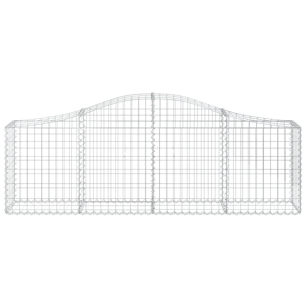 vidaXL Cestos gabião arqueados 11pcs 200x30x60/80 cm ferro galvanizado