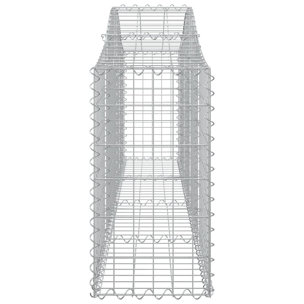 vidaXL Cestos gabião arqueados 11pcs 200x30x60/80 cm ferro galvanizado