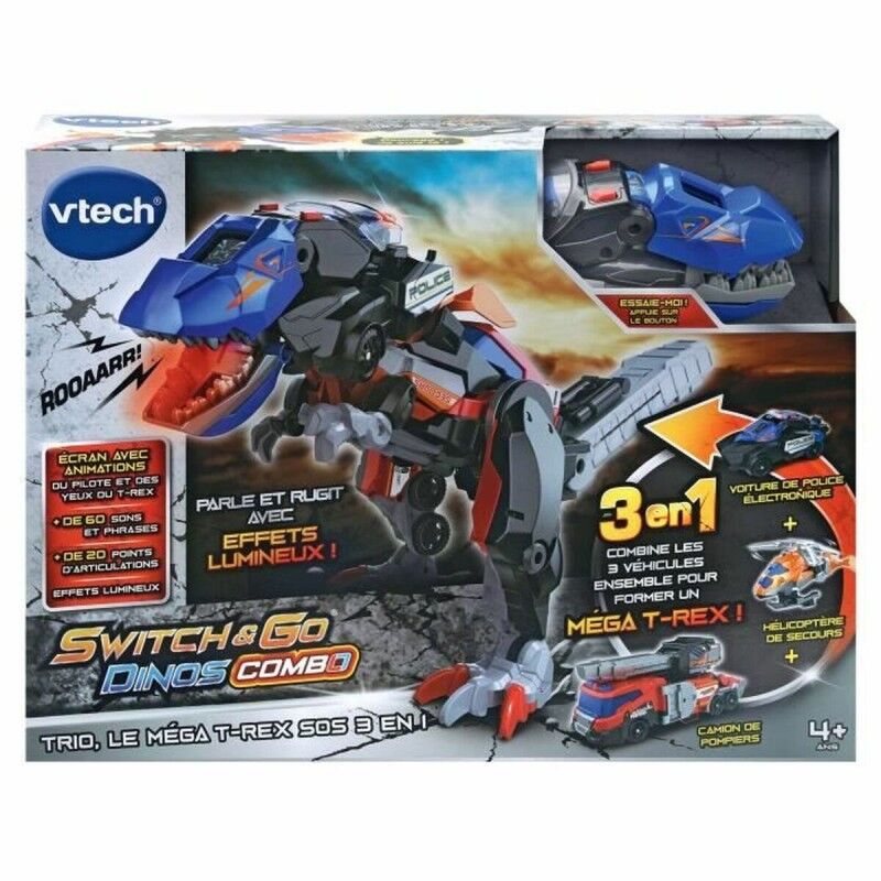 Vtech|Super Robô Transformável Vtech Switch & Go Dinos Combo: Dinossauro Vtech|Super Robô Transformável Vtech Switch & Go Dinos Combo: Dinossauro