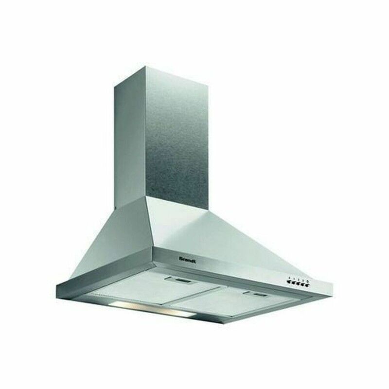 Brandt|Extrator Convencional Brandt AD1006X 80W 600 m3/h Aço inoxidável (60 cm)