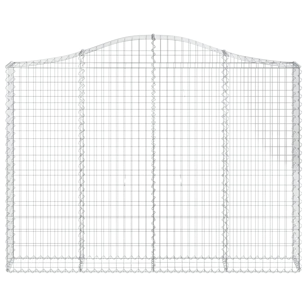 vidaXL Cestos gabião arqueados 15 pcs 200x30x140/160 ferro galvanizado