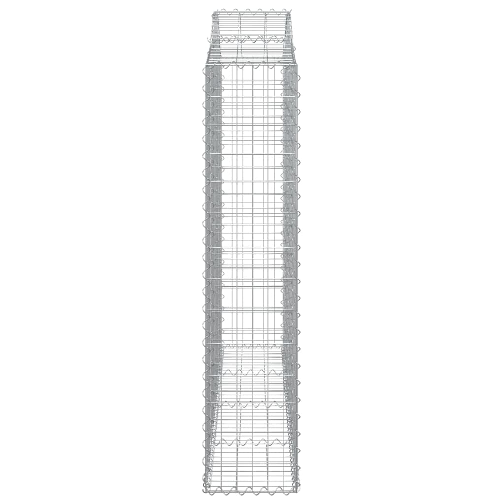 vidaXL Cestos gabião arqueados 15 pcs 200x30x140/160 ferro galvanizado