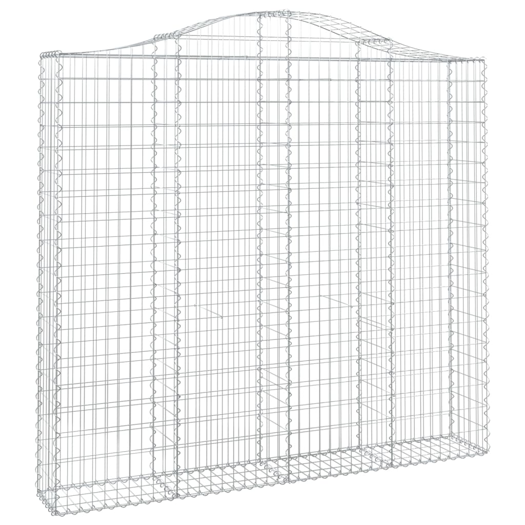 vidaXL Cestos gabião arqueados 2pcs 200x30x180/200cm ferro galvanizado