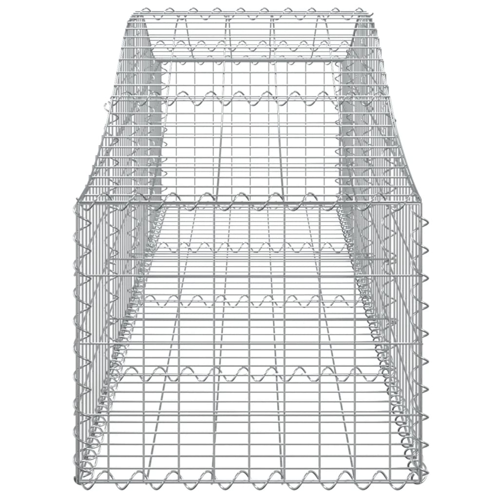 vidaXL Cestos gabião arqueados 7 pcs 200x50x40/60 cm ferro galvanizado