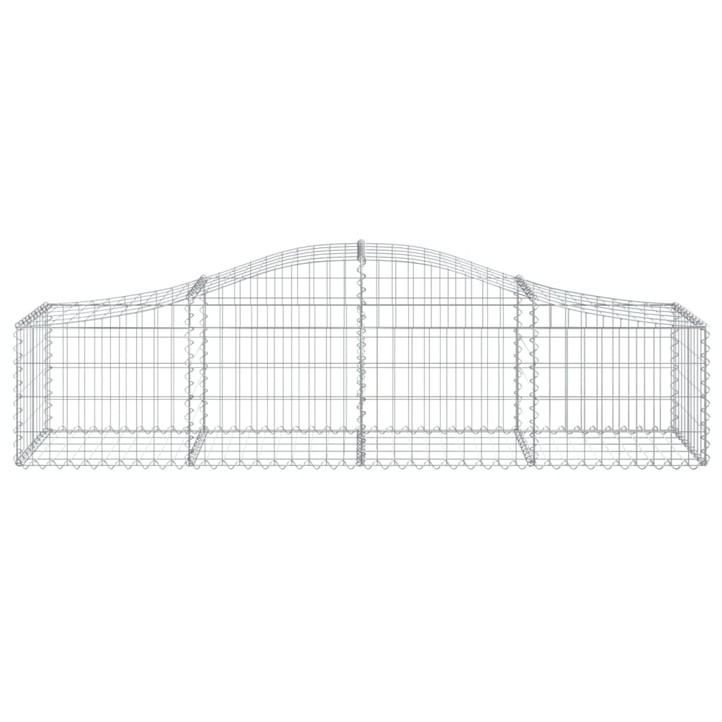 vidaXL Cestos gabião arqueados 30pcs 200x50x40/60 cm ferro galvanizado