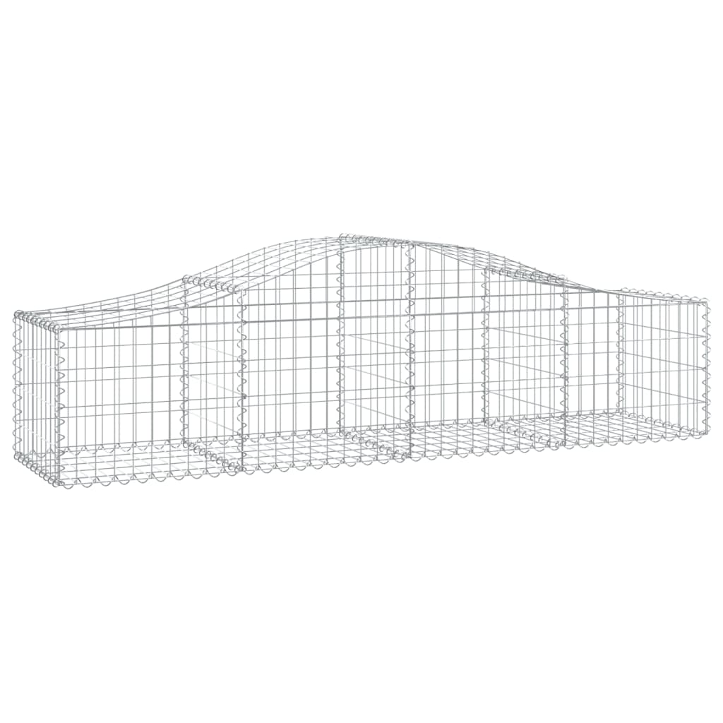 vidaXL Cestos gabião arqueados 50pcs 200x50x40/60 cm ferro galvanizado