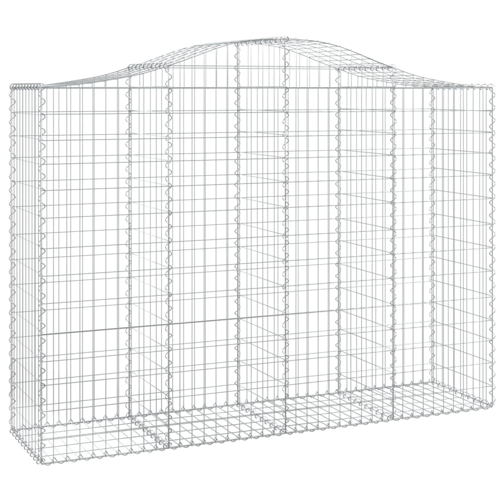 vidaXL Cestos gabião arqueados 6pcs 200x50x140/160cm ferro galvanizado