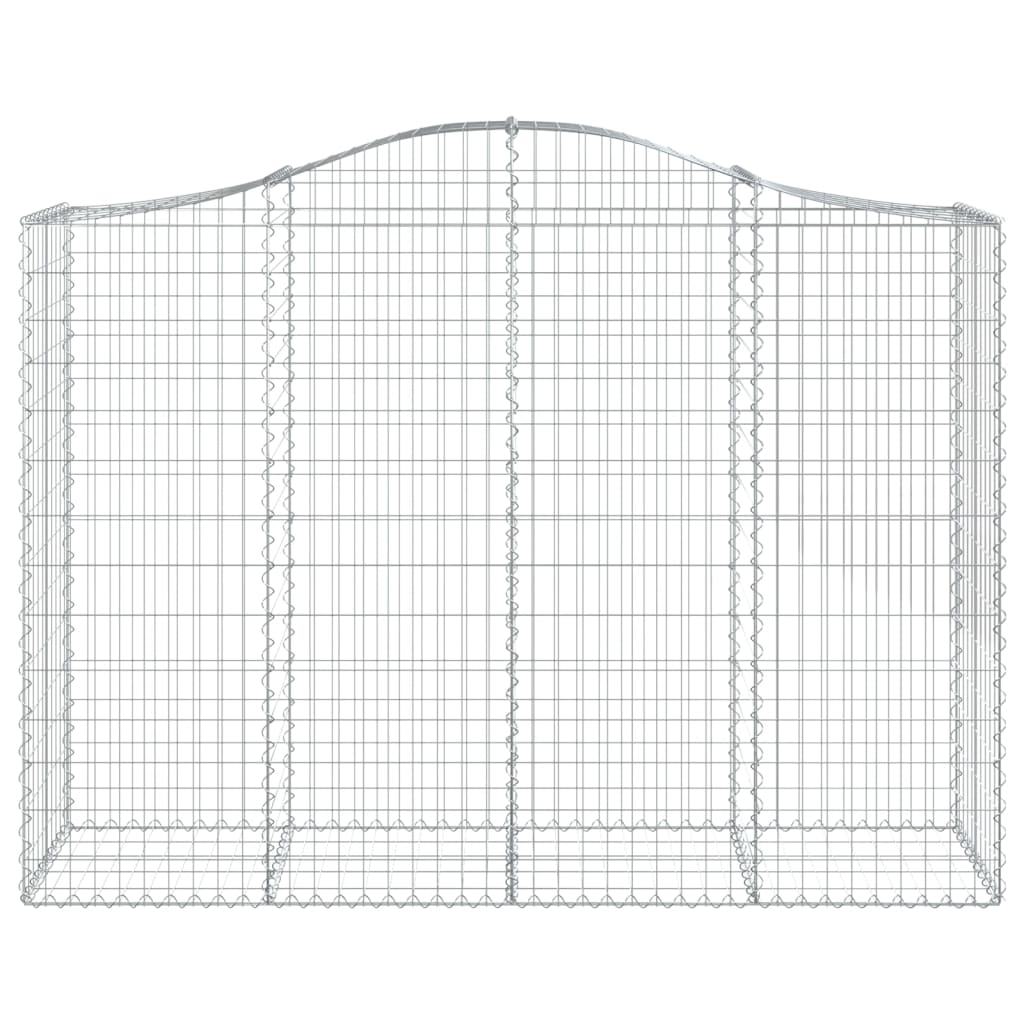 vidaXL Cestos gabião arqueados 30 pcs 200x50x140/160 ferro galvanizado