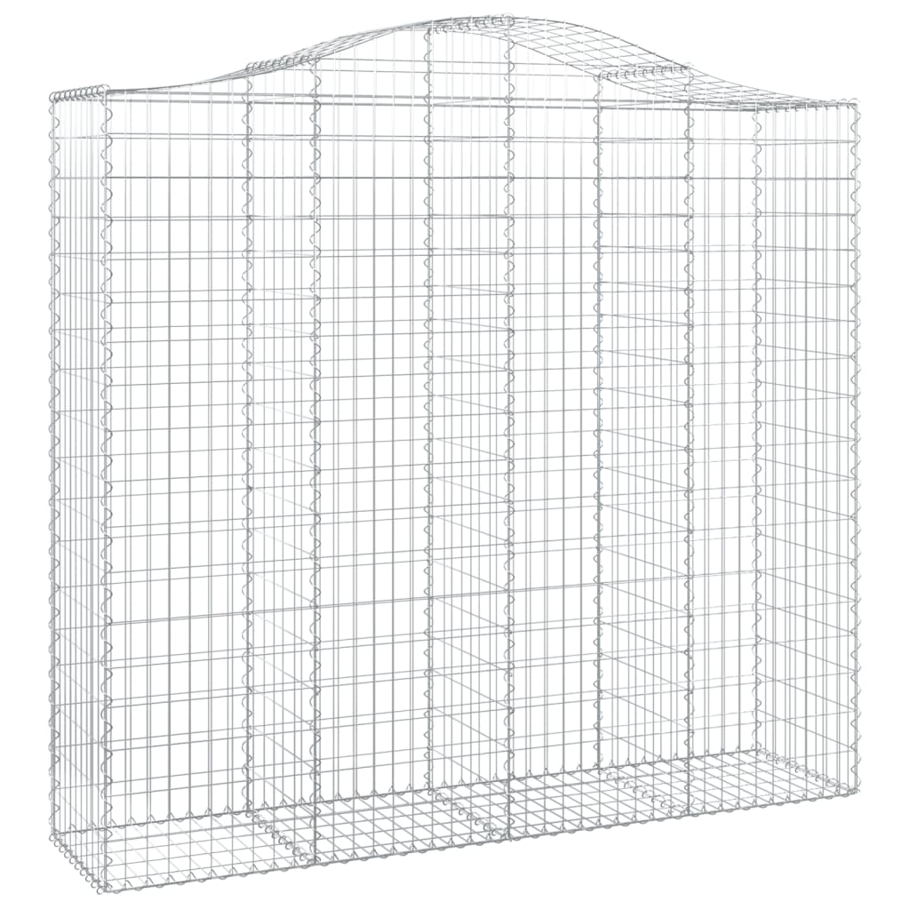 vidaXL Cestos gabião arqueados 14 pcs 200x50x180/200 ferro galvanizado