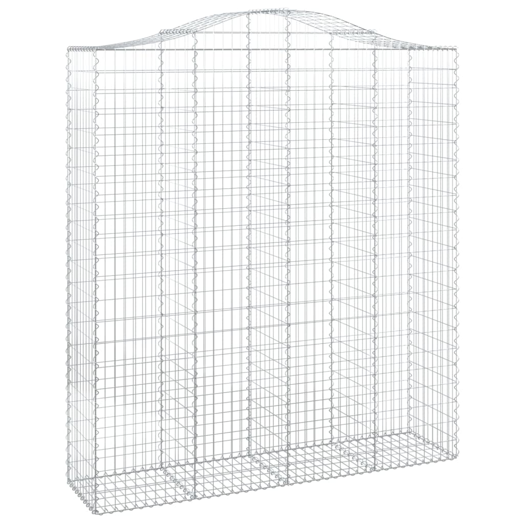 vidaXL Cestos gabião arqueados 12 pcs 200x50x220/240 ferro galvanizado