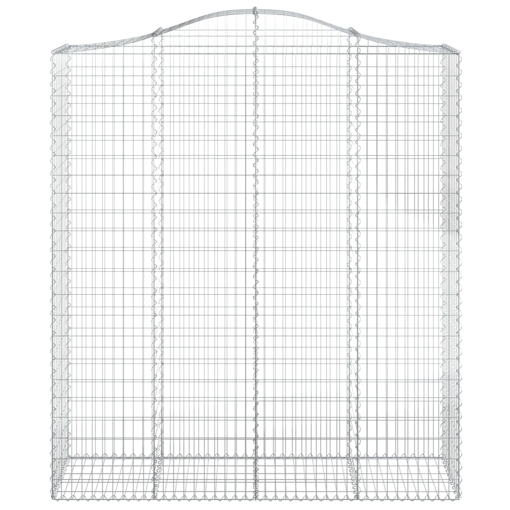 vidaXL Cestos gabião arqueados 12 pcs 200x50x220/240 ferro galvanizado