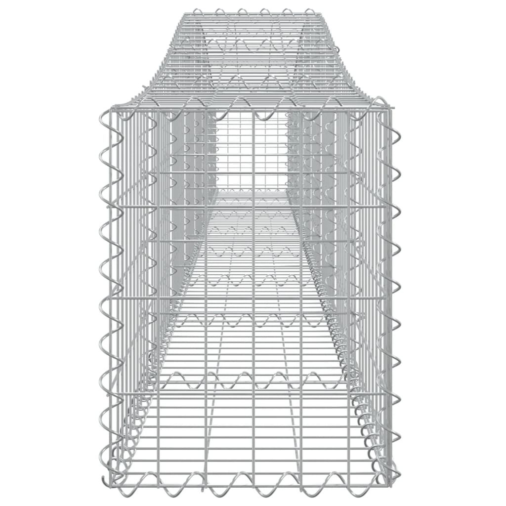 vidaXL Cestos gabião arqueados 3 pcs 400x30x40/60 cm ferro galvanizado