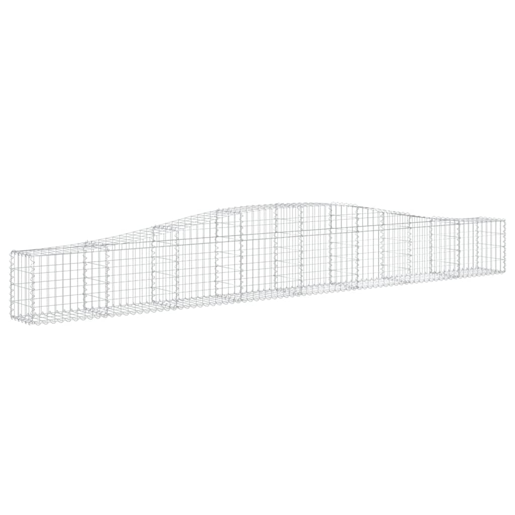 vidaXL Cestos gabião arqueados 10pcs 400x30x40/60 cm ferro galvanizado