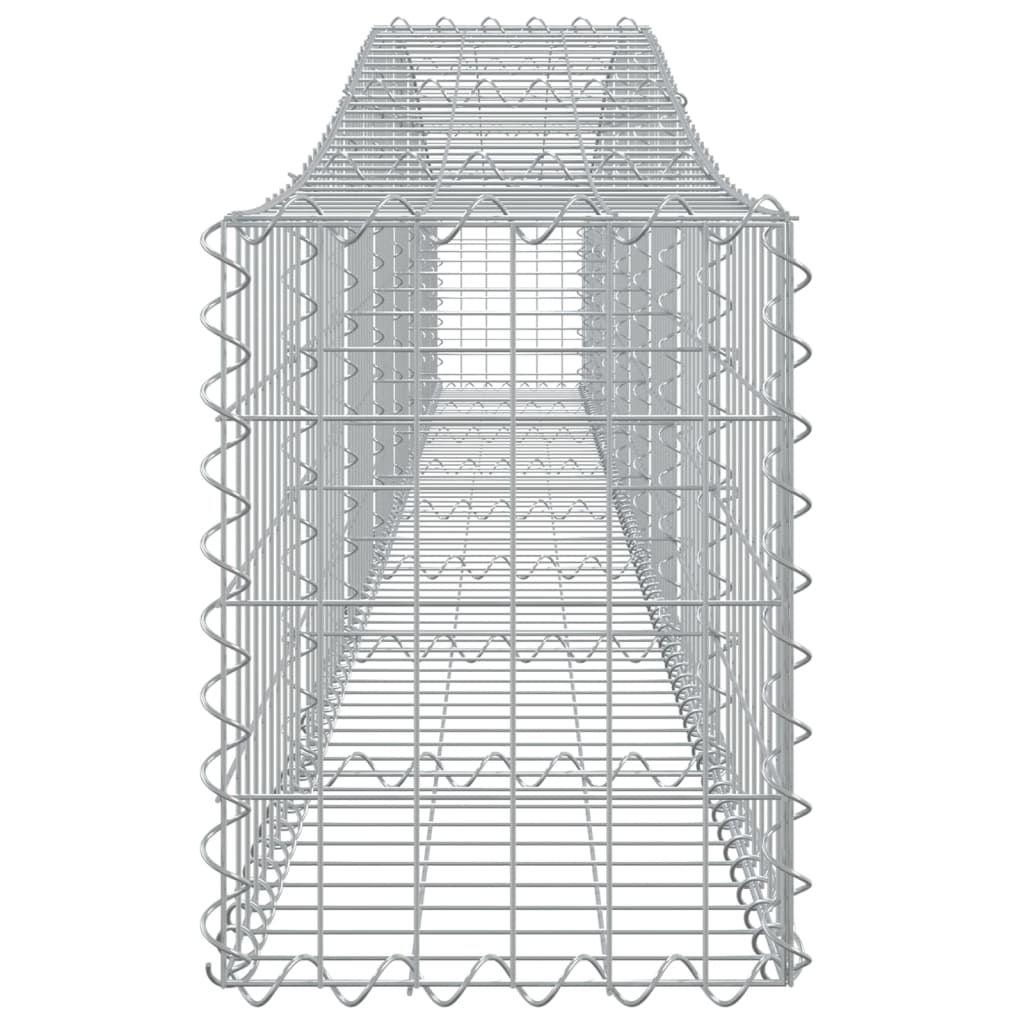 vidaXL Cestos gabião arqueados 10pcs 400x30x40/60 cm ferro galvanizado