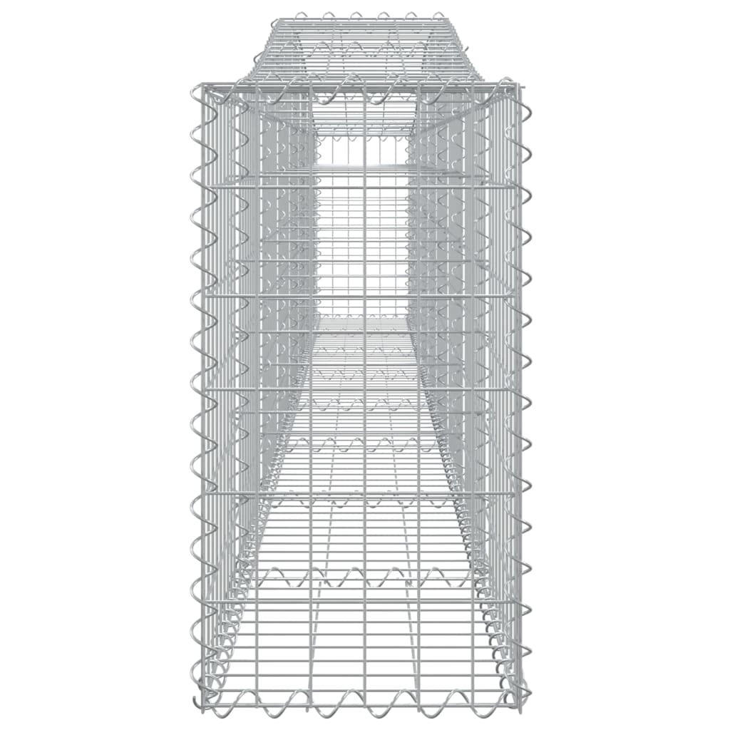 vidaXL Cestos gabião arqueados 7 pcs 400x30x60/80 cm ferro galvanizado