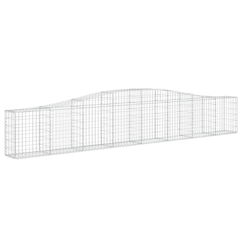 vidaXL Cestos gabião arqueados 9 pcs 400x30x60/80 cm ferro galvanizado