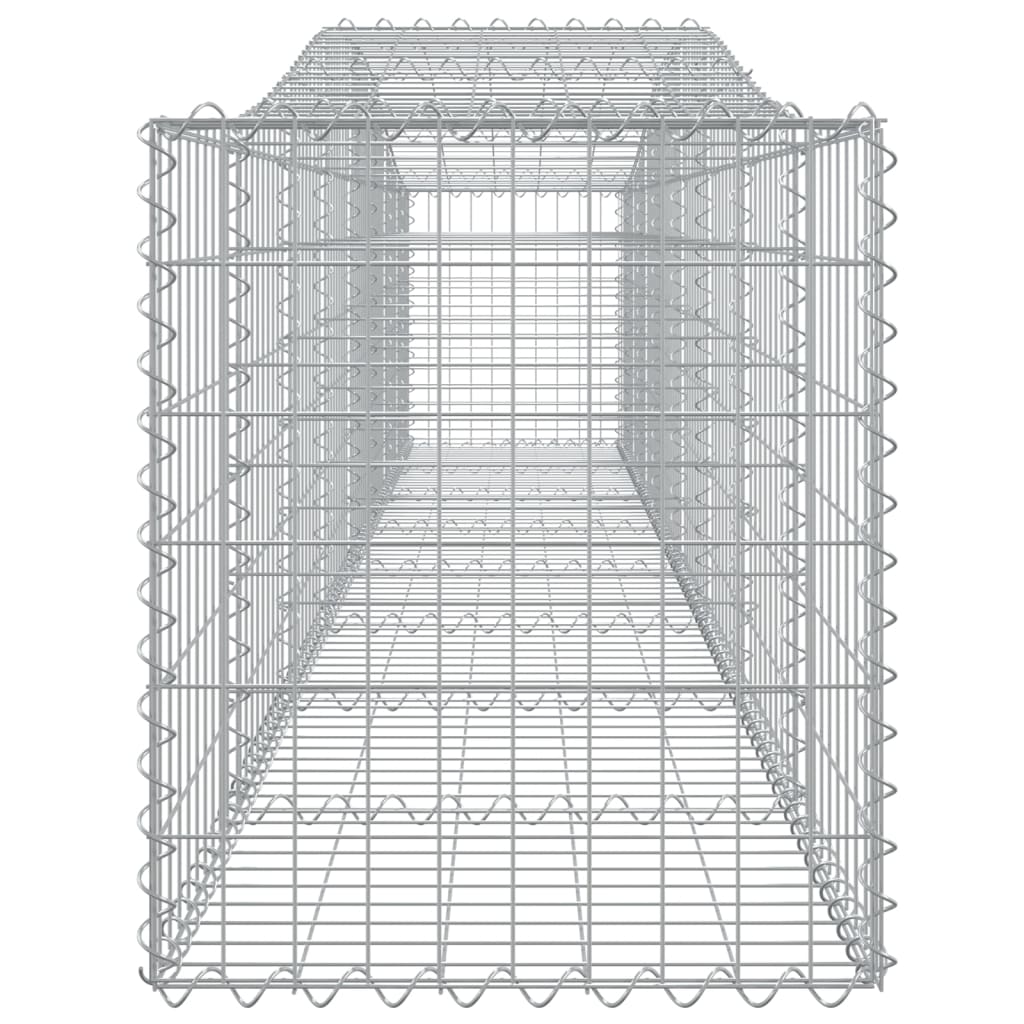 vidaXL Cestos gabião arqueados 7 pcs 400x50x60/80 cm ferro galvanizado