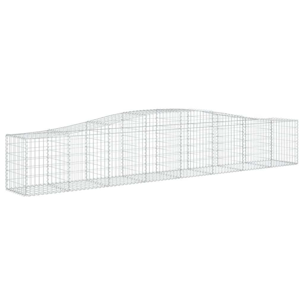 vidaXL Cestos gabião arqueados 9 pcs 400x50x60/80 cm ferro galvanizado