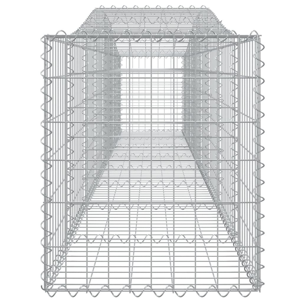 vidaXL Cestos gabião arqueados 9 pcs 400x50x60/80 cm ferro galvanizado