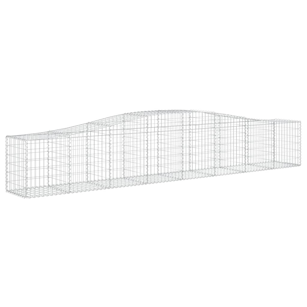 vidaXL Cestos gabião arqueados 20pcs 400x50x60/80 cm ferro galvanizado