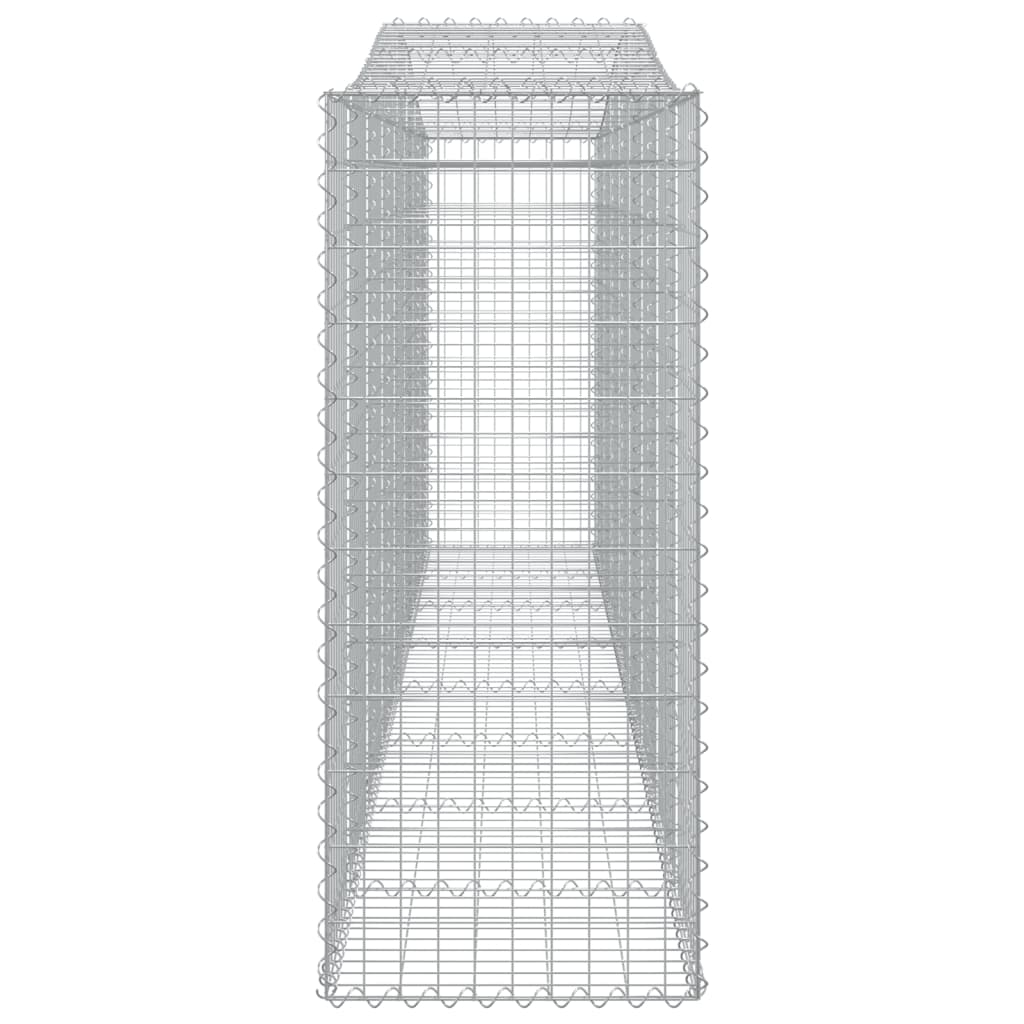 vidaXL Cestos gabião arqueados 8pcs 400x50x120/140cm ferro galvanizado