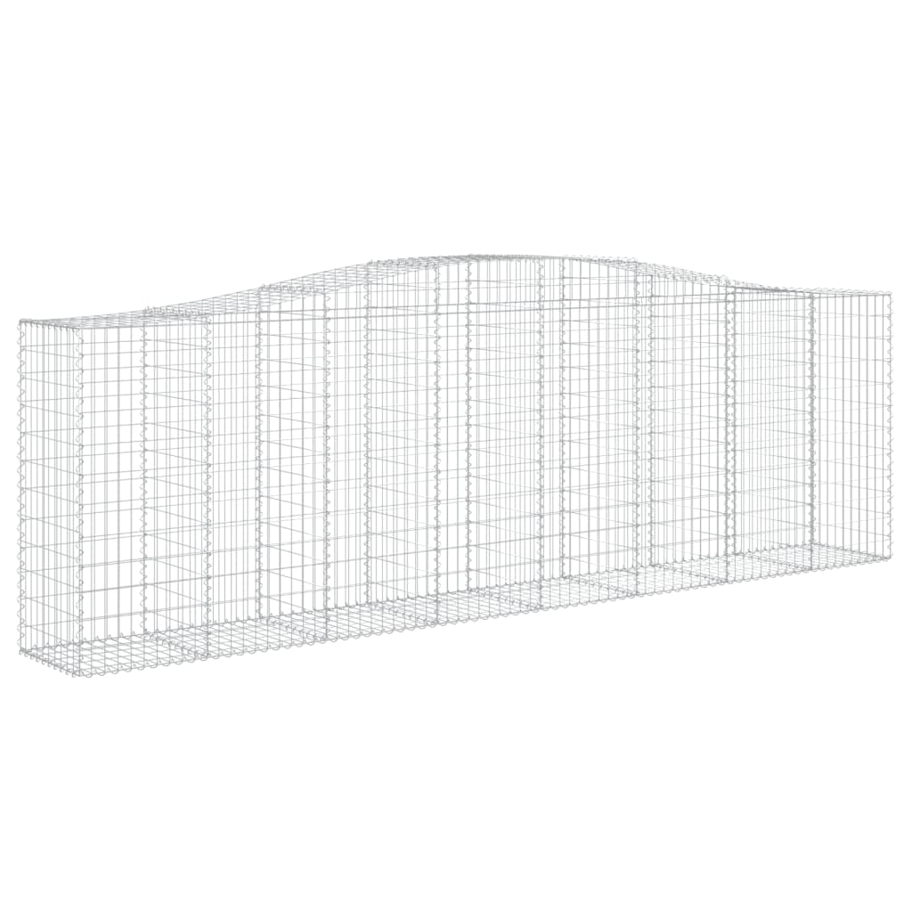 vidaXL Cestos gabião arqueados 25 pcs 400x50x120/140 ferro galvanizado