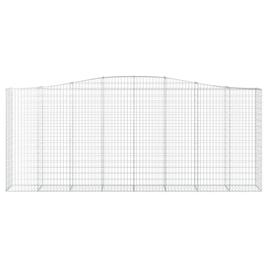 vidaXL Cestos gabião arqueados 3pcs 400x50x160/180cm ferro galvanizado