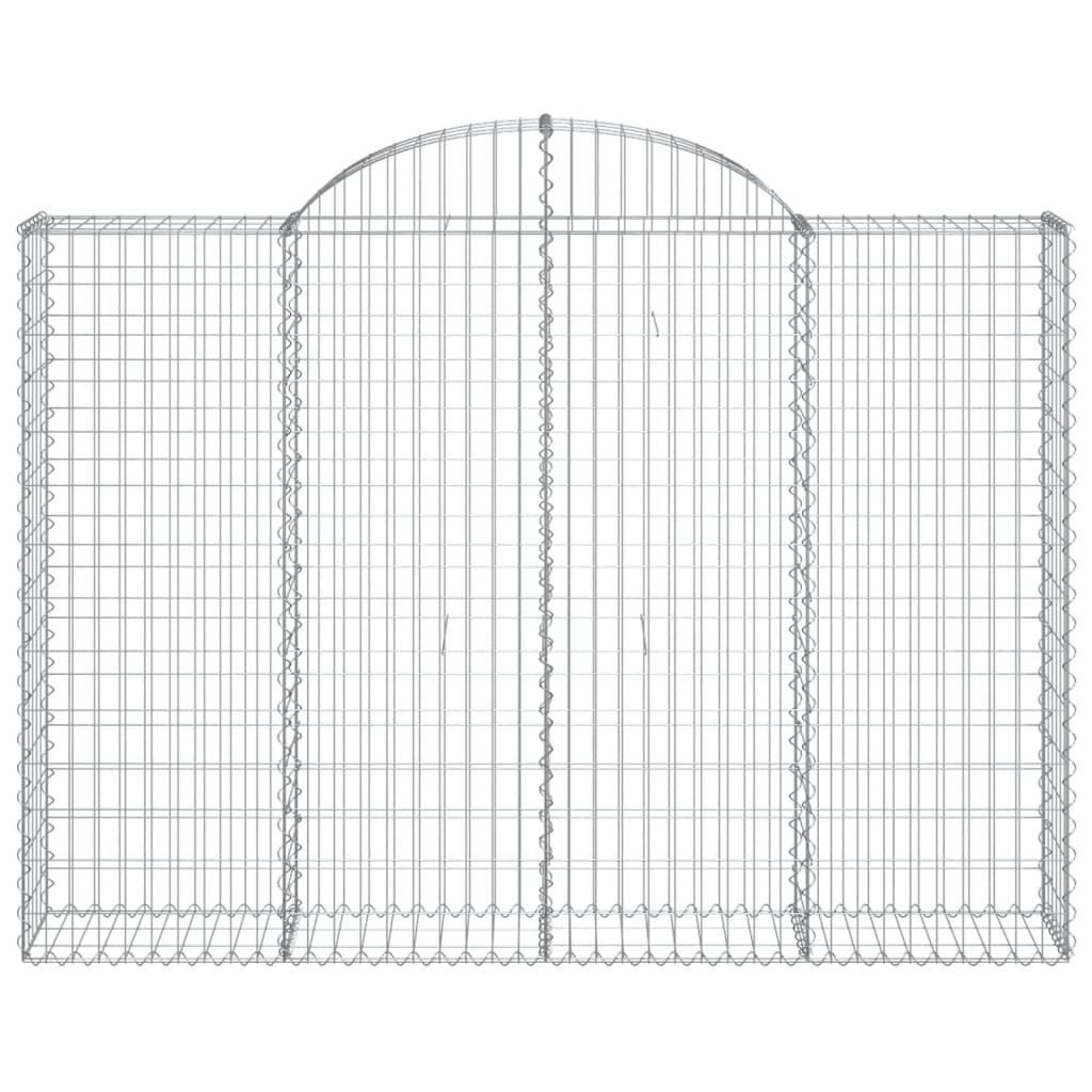 vidaXL Cestos gabião arqueados 10 pcs 200x30x140/160 ferro galvanizado