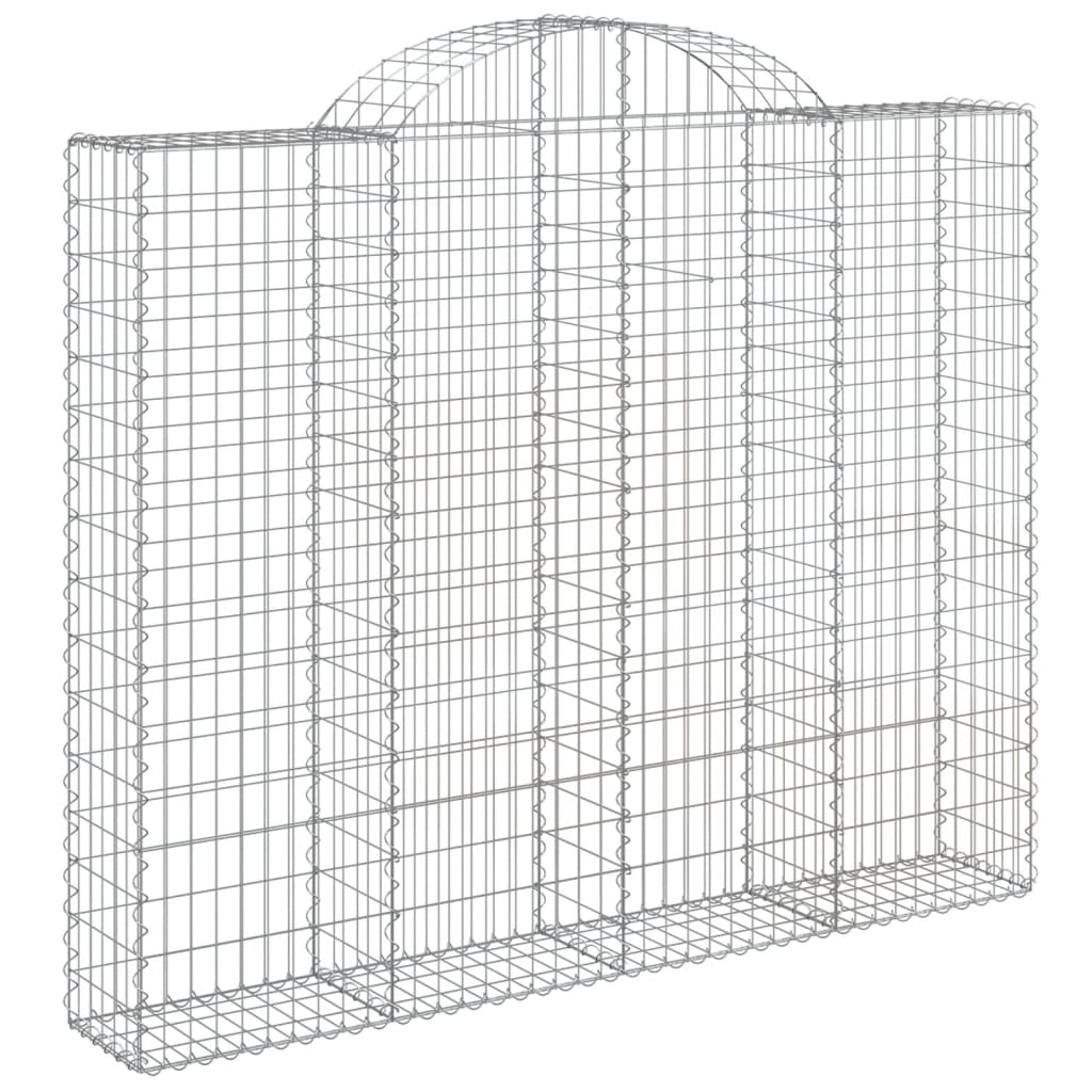 vidaXL Cestos gabião arqueados 10pcs 200x30x160/180 ferro galvanizado