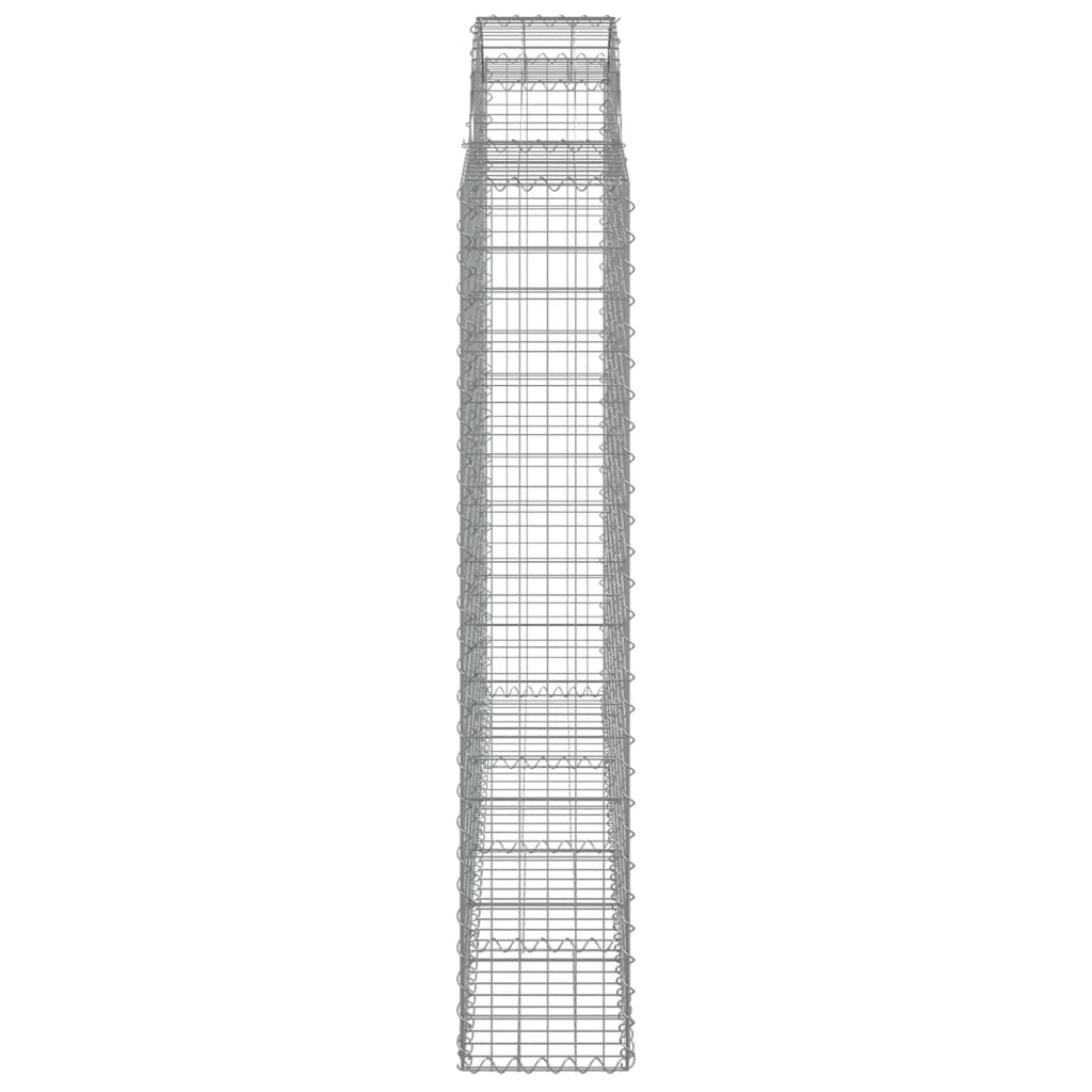 vidaXL Cestos gabião arqueados 10pcs 200x30x160/180 ferro galvanizado