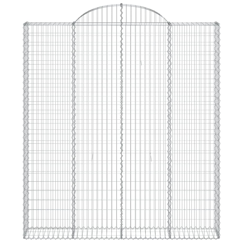 vidaXL Cestos gabião arqueados 13 pcs 200x30x220/240 ferro galvanizado