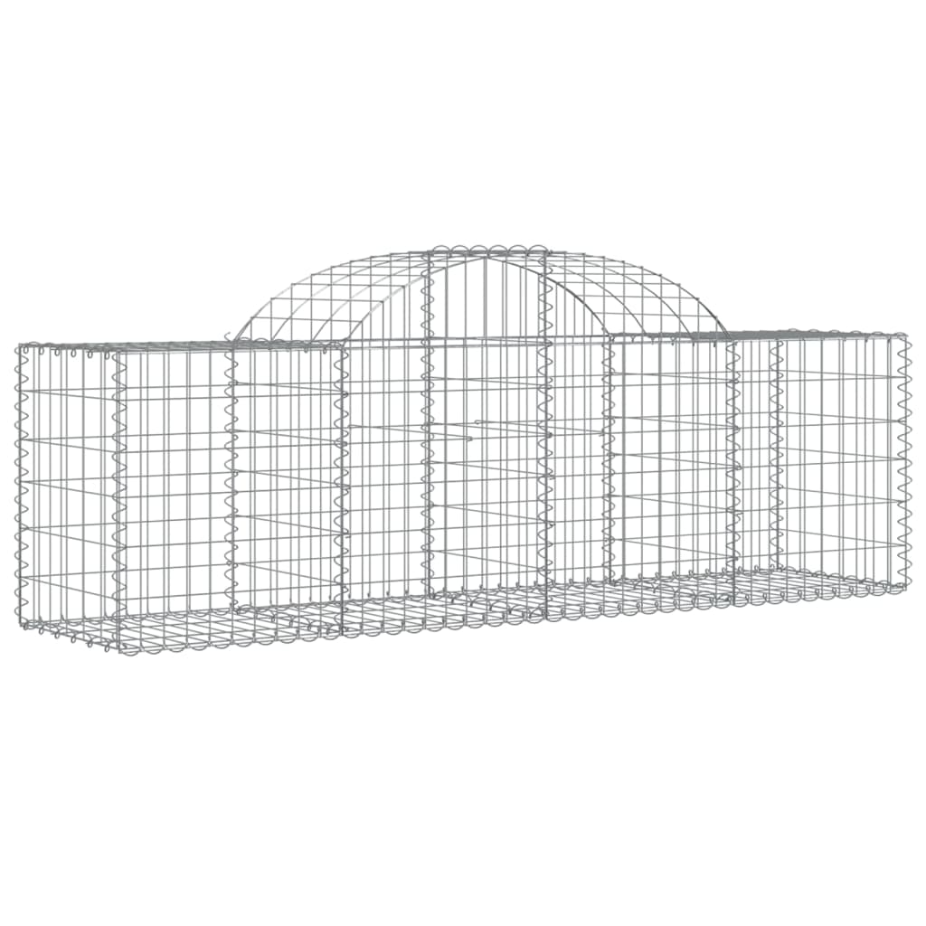 vidaXL Cestos gabião arqueados 9 pcs 200x50x60/80 cm ferro galvanizado