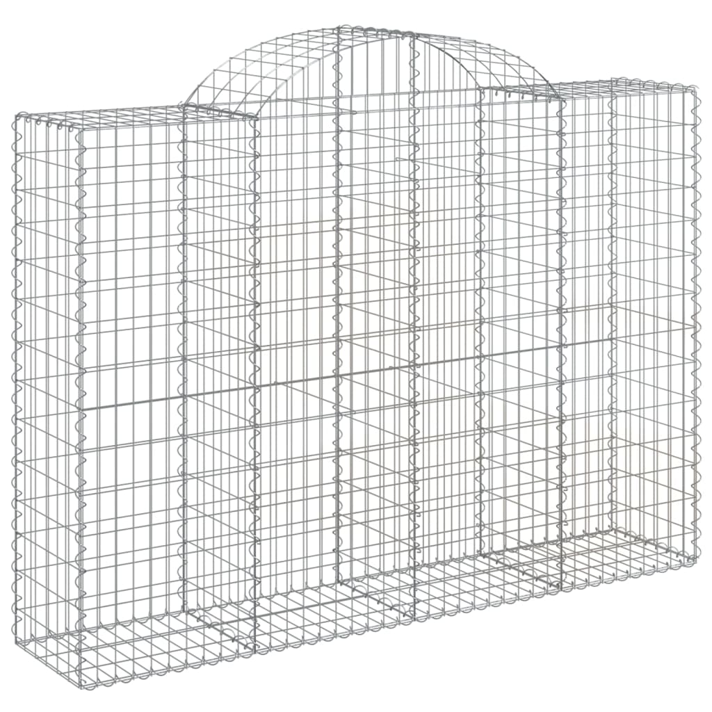 vidaXL Cestos gabião arqueados 20pcs 200x50x140/160 ferro galvanizado