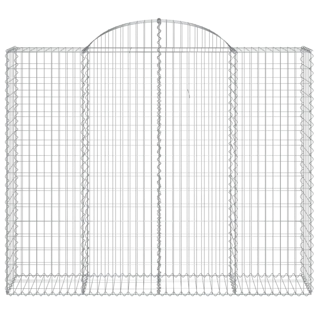 vidaXL Cestos gabião arqueados 15 pcs 200x50x160/180 ferro galvanizado