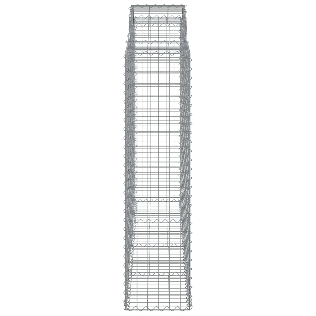 vidaXL Cestos gabião arqueados 15 pcs 200x50x160/180 ferro galvanizado