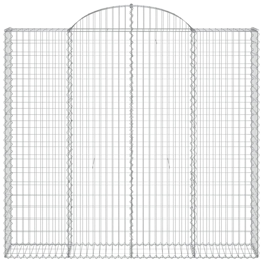 vidaXL Cestos gabião arqueados 4pcs 200x50x180/200cm ferro galvanizado