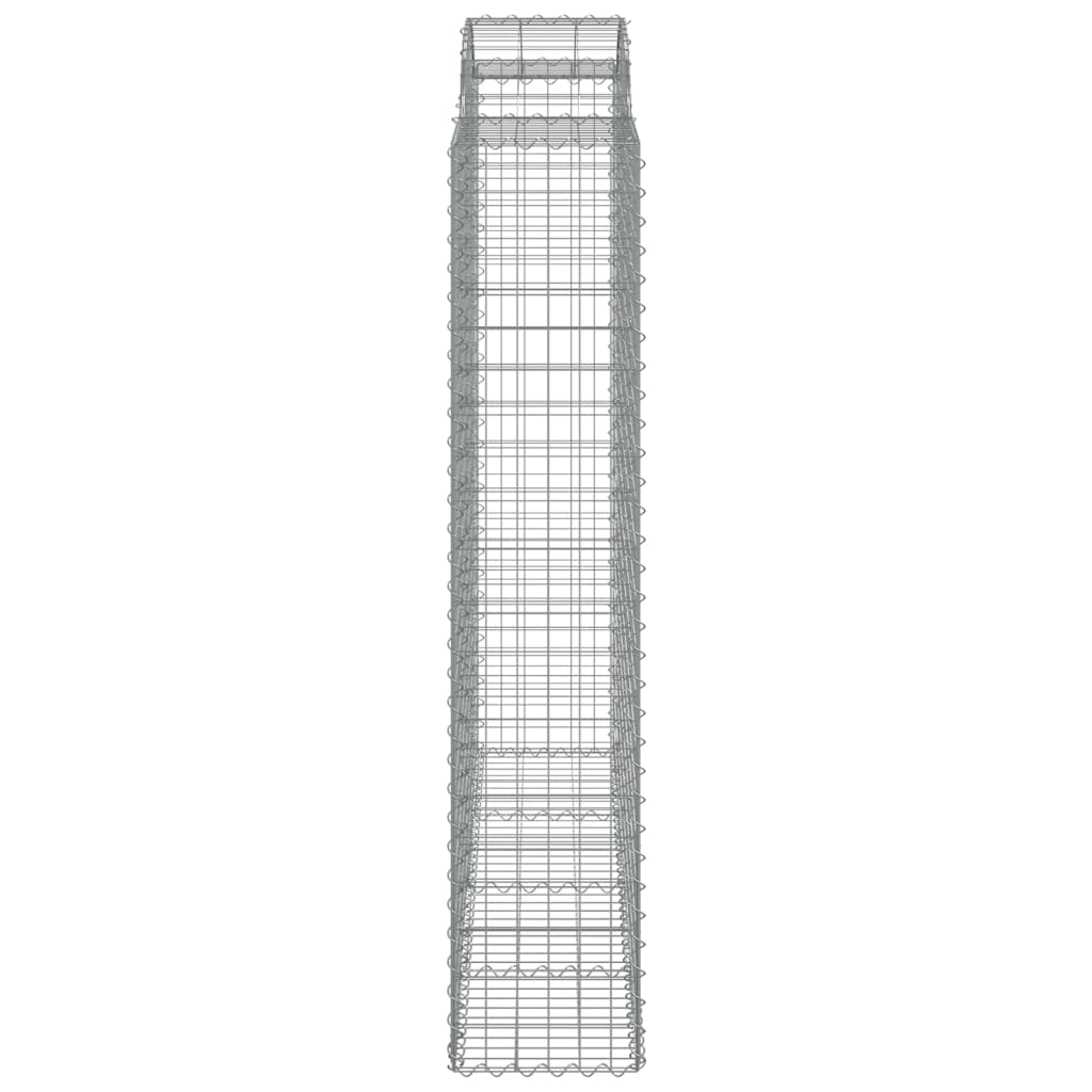 vidaXL Cestos gabião arqueados 2pcs 200x50x200/220cm ferro galvanizado