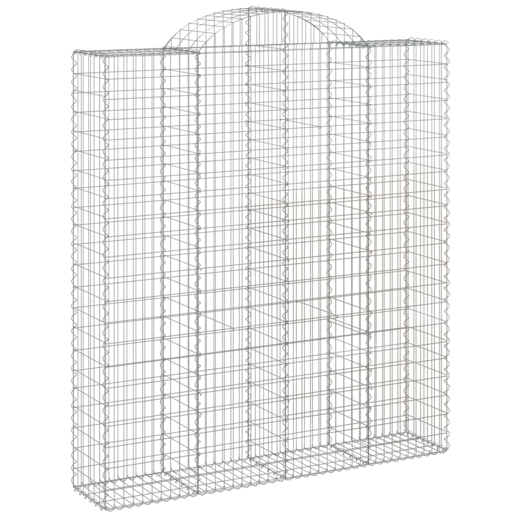 vidaXL Cestos gabião arqueados 6pcs 200x50x220/240cm ferro galvanizado