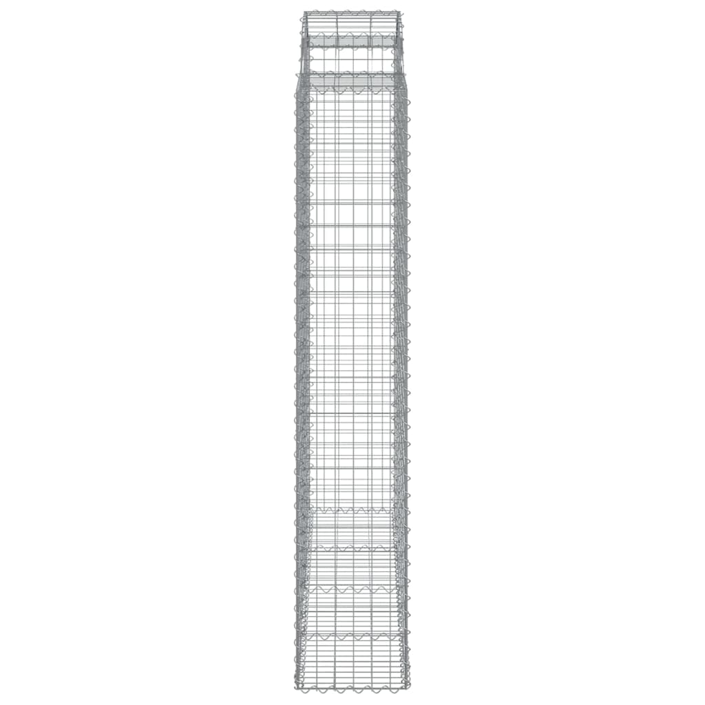 vidaXL Cestos gabião arqueados 6pcs 200x50x220/240cm ferro galvanizado