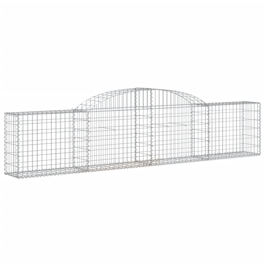 vidaXL Cestos gabião arqueados 9 pcs 300x30x60/80 cm ferro galvanizado