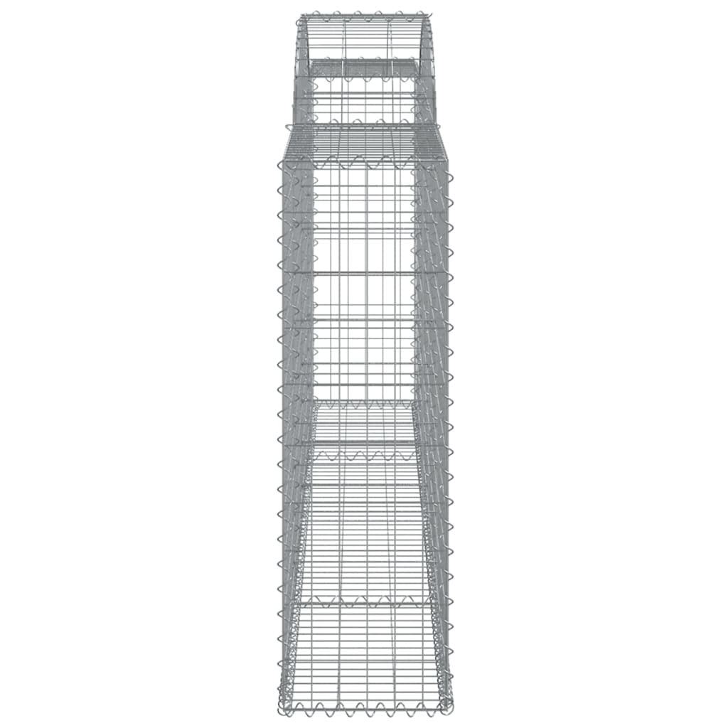 vidaXL Cestos gabião arqueados 17pcs 300x30x100/120 ferro galvanizado